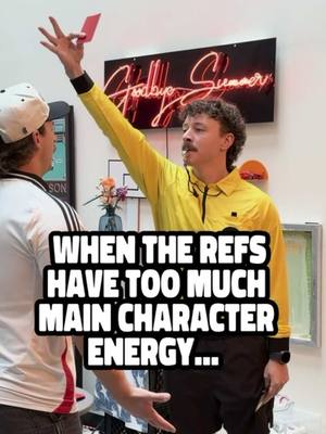 Tone it down there guy, we get it #worldcup #ref #football  #redcard  #thepointerbrothers 