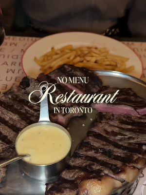 toronto foodies this one’s for you 👀🥩🍟 there’s a toronto restaurant that only serves one thing and the fries are unlimited. at j’s steak frites you get a full fixed price menu featuring a 10 oz ny striploin steak with their signature house butter sauce a candied walnut green salad and unlimited french fries and yes they taste just like mcdonald’s fries. 📍 577 college st toronto on m6g 1b2 💰 $60 per person perfect for date night girls night or when you’re craving a classic steak frites moment in toronto. save this for your next dinner plan ✨ #toronto #torontolife #torontofood 