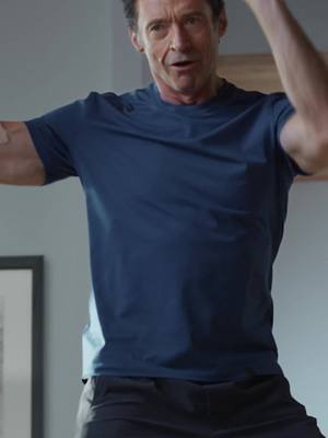 Tap in, tap in. @TheHughJackman never misses a morning… even though his downstairs neighbors really wish he would.