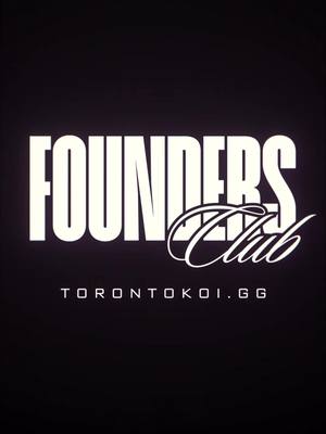 Whether you've been here since day one or not...welcome to The Founders Club.  Available now, while supplies last.   TorontoKOI.gg