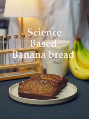 Banana Bread Made with Science 🍌 . Banana bread is one my favourite sweet treats and something popularly shared with lovers and today we are breaking down each step with science 🧪👨‍🔬 . Full recipe on my Substack!  https://dumpedlingss.substack.com/p/science-based-banana-bread (Or Comment “Recipe” to be sent a direct link <3)  . #bananabread #Science #sciencebased #bread 