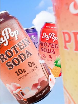 The soda that soars has arrived ☀️ Packed with the same big taste you love and real benefits you need, now available in 7 delicious flavors 🫧 ✨️ 10g Complete Protein 🎈 Zero Sugar ☁️ 45 calories Hitting TikTok Shop and shelves soon at your local @Walmart @target @Kroger @Albertsons @Safeway @CVS Pharmacy @Gopuff and more 🛒 #DrinkSkyPop #TheSodaThatSoars #ProteinSoda #SkyPopProteinSoda 