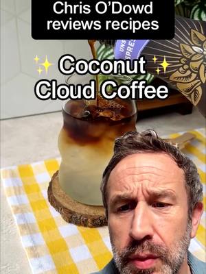We let Chris O’Dowd review some of our favorite drink recipies. Check out his commentary on this Coconut Cloud Coffee… anyone else think that coconut shavings are wood chips?! 