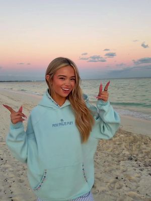CTS hoodie launches Feb 7th 5pm EST!! CHASING THE SUN WITH @iampresleefaith @gabi 🍋 @lauren #pinkpalmpuff 
