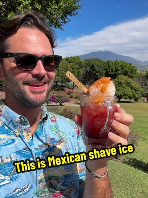 You might be familiar with Hawaiian shave ice, but did you know that Mexico has its own version?  Raspados has a more coarsely textured ice that’s really fun to crunch on, and the syrup toppings are really thick and sometimes have pieces of fruit in them.  I was just in Mexico with @volcántequila learning all about their tequila and we stayed in the family home, Hacienda La Gavilana.  We were welcomed with these delightful frozen treats, which of course had a splash of tequila in them. Sipping them under the Jalisco sun with a view of the volcano was perfection.  #raspados #shaveice #tequila #volcantequila #mexicotravel
