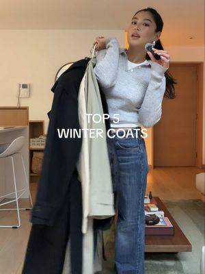Part 1 | the top five coats you need in your winter wardrobe!  1. Black wool coat - Lemaire  2. Leather jacket - @Róhe  3. Fur coat - vintage  4. Leather coat - @nourhammour_paris @ALMADA label  5. Trench coat - @TOTEME  #wintercoat #topfive #woolcoat #winterfashion #wardrobeessentials 
