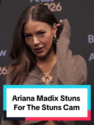 Ariana Madix stuns for Pop Crave's Stun Cam at Spotify's 2026 Grammy Best New Artist party in Los Angeles. 