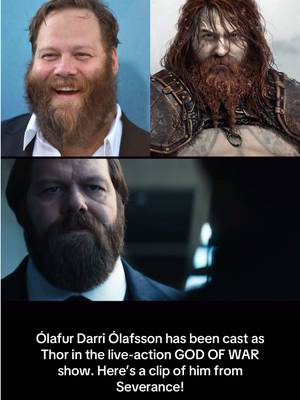 Ólafur Darri Ólafsson From Severance Cast as Thor in GOD OF WAR show 🤯 #thor #severance #godofwar #amazon #blurayangel