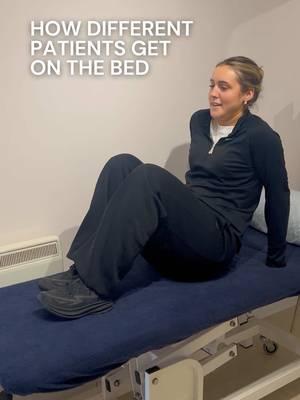 How different patients get on the bed😭 Physios know. Physio in Henleaze, Bristol.  #PhysioTok #PhysioLife #ClinicLife #Physiotherapist #Physiotherapy