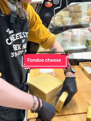 Let’s make some fondue! Here we have some French Emental and some aged Comte #cheesestoreofbeverlyhills #cheesemonger #cheese #cheesetok 