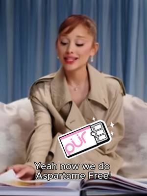 👀 PUR Gum = Aspartame Free! 🩷😉 PS: We love you too Ariana  #purgum #aspartame #arianagrande #vogue #fyp