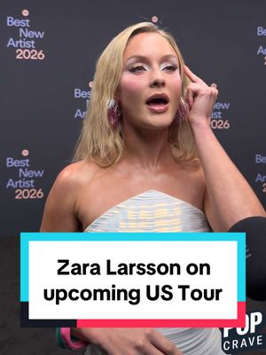 @Zara Larsson tells Pop Crave what changes are in store for the US leg of her ‘Midnight Sun’ tour at @Spotify’s 2026 Best New Artist Party.