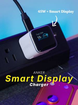 This charger knows my phone? 🔋 Anker Smart Display Charger 🧠 - Smart Display - "Care Mode" for cooler charging - 45W max fast charging - 180° foldable prongs @AnkerOfficial @Blended Group  #AnkerSmartDisplayCharger #blendedgtalks [ad]