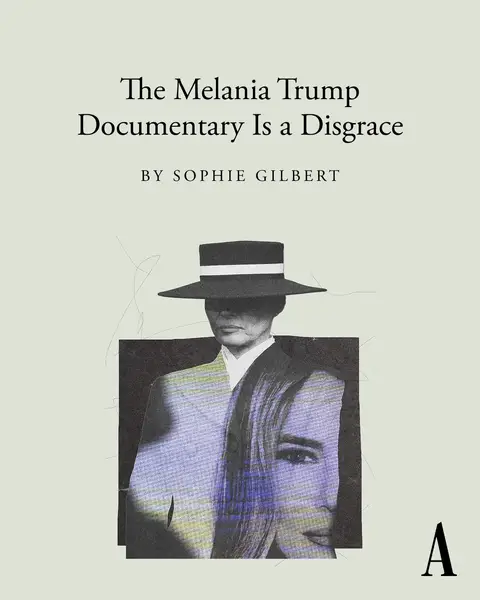 Throughout the new documentary “Melania,” the camera seems desperate to find action—and although there is little, Sophie Gilbert argues, the film’s existence does reveal something about the entertainment industry. The film received a $40 million bid from Amazon, which was reported to include a roughly $28 million personal fee for Melania Trump, a further $35 million marketing budget, and an aggressive rollout across more than 3,300 theaters. It “bears underlining here that first ladies prior to Melania have typically declined—out of a sense of propriety rather than specific ethical constraints—to profit directly from their role while in office,” Gilbert writes. “Melania” contains little substance, Gilbert argues, and in the documentary, the director Brett Ratner mostly “captures his subject walking from liminal place to liminal place in five-inch heels, the camera trailing her like a lap dog.” The first lady, Gilbert continues, “looks immediately uncomfortable being filmed, an effect that never quite goes away.” “‘Melania’ the movie isn’t a documentary; it’s a protection racket,” Gilbert argues. “It’s a reminder that the richest people in the world are investing in entertainment brands not because they care about art but because the public does, and because all of these vanity projects and capitulations are a way to consolidate their own power and fortune.” “Melania Trump really doesn’t seem to care about the optics of launching her $75 million show reel while the country is in such profound crisis—that much she has always made clear,” Gilbert argues. “But most Americans do. And the particular details of the past week—the demonstrations and the tear gas in Minneapolis, the ‘Melania’ ads covering the Sphere, the themed macarons at the White House, the scurrying-away of many who were professionally involved with this documentary—should be remembered long after the film itself is forgotten.” Read more at the link in our bio. 🎨: Akshita Chandra / The Atlantic. Sources: Chip Somodevilla / Getty; Spencer Platt / Getty.