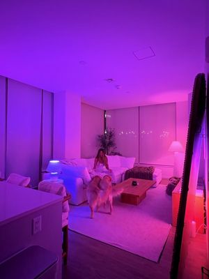Not to be dramatic but ambient lighting changed my life @Philips Hue was the BIGGESTTT game changer in my home #Ad #Philipshue