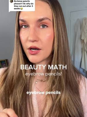 Replying to @kate BEAUTY MATH: EYEBROW PENCILS…🫢 (details below) if you're new here - welcome!! my name is rachel, i worked in finance for the last two years and reviewing beauty products from an analytical or "finance-y" lens is kinda my thing! 👩🏼‍💻 i created beauty math to take my videos one step further and REALLY dive into this analysis comment "guide” on IG for a direct link to the guide but as a refresher, here's how "beauty math" works: - each episode focuses on a new product "category" (i.e., concealers, skin tints, cream blush, etc.) - we'll focus on typical packaging size, product amount, good / bad things to look for and most importantly VALUE of each category - by the end of the series you'll be able to quickly assess any product as you're shopping so you know when something is good value... or not🫣 along with each episode i drop the PDF for the category so you can go look at how any product stacks up against the rest ! so follow along, stay tuned for the next episode and vote what category we should discuss next !!  see you next time💌 #b#beautymathb#beautymathbyrachelb#beautymathclassb#besteyebrowpencilsbestvaluemakeup 