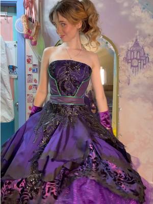 Valentines Vaults: Mal from Descendants! 🤗💜 bringing back this dress for a teaser for my next project!! 💛💙 #descendants #disney #maldescendants #sewing #DIY 