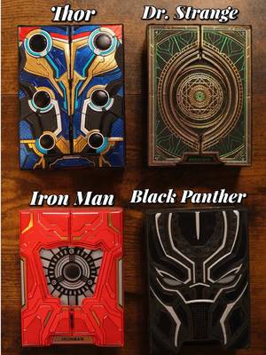 Which superhero playing cards are your favorite? #marvel #playingcards #asmr #thedudewithcards #fyp 