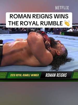 Roman Reigns knocks out Gunther to win the #RoyalRumble 😤 #WWEonNetflix