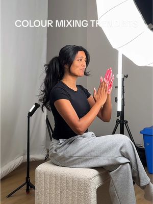 this was so much fun to film, make sure to check out the results! #bts #behindthescenes #colormixing #colormix #trend @Huda Beauty @L’Oréal Paris @Maybelline NY @rhode skin @Gisou @KIKO Milano @Lancôme @Charlotte Tilbury @NYX Professional Makeup / color mixing trend