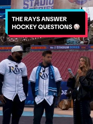 how many questions can baseball players get right about hockey? 👀 #NHL #hockey #StadiumSeries #sports #TampaBayRays 