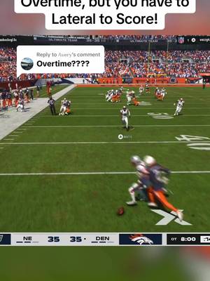 Replying to @𝔸𝕧𝕖𝕣𝕪 Madden Overtime, but you have to lateral to score! #madden #madden26 #gaming #thegoosetv #fyp 