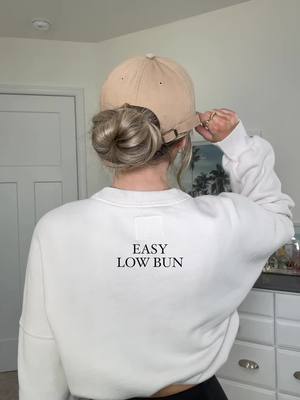 The easy low bun that takes 2 seconds and looks like you spent 2 hours 🫶🏼  I love this heatless hairstyle for on the go, vacation, working out but you can also make this polished & pretty for event hair!  #hairtutorial #hairstyleideas #lowbunhairstyle #easyhairstyles #heatlesshairstyles 