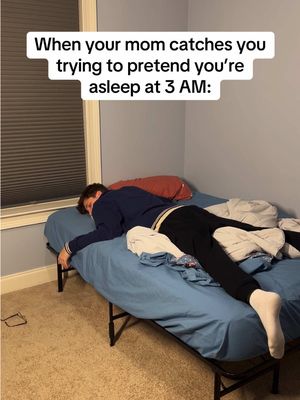 When you’re caught trying to pretend you are asleep in the middle of the night💤😂 #fyp #ritzceo #foryou #mom 