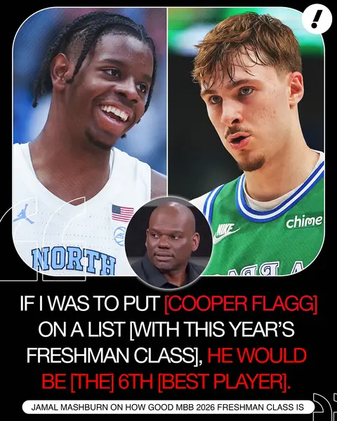Jamal Mashburn has a wild take on Cooper Flagg if he was in this year's MBB freshman class 😳 (via TNT Sports) #NBA #mavs #cooperflagg #mbb #duke 
