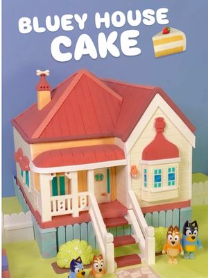 Making the Bluey house all out of CAKE 🍰  . . . #bluey #cake #cakes #cakedecorating #kids @