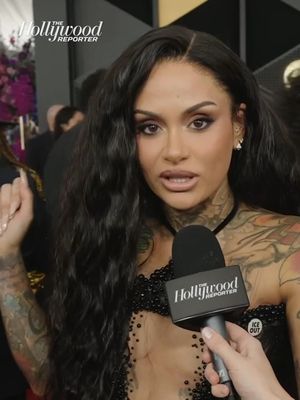 #Kehlani makes a statement against ICE while walking the #Grammys red carpet.