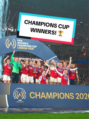 On top of the World ❤️ FIFA Women’s Champions Cup Winners! 🏆 #arsenalwomen #awfc #arsenal 