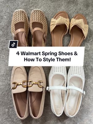 Walmart spring shoes that are all 🆕 online and in store!! Cutest shoes all under $30!! Best Walmart spring sandals, flats, and slip-ons. #walmartfashion #walmartshoes #walmartstyle #walmartoutfits #walmartfashionfinds 