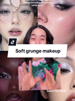 Soft grunge makeup tutorial. This one is for the cool girls that wanna still look cute! Perfect for a night out!  @DanessaMyricksBeauty base and skin tint 4.5 @TIRTIR Inc. blush peach mingle @Valentino.Beauty black eyeliner @Kaleidos Makeup eyeshadow palette  @Huda Beauty pink corrector and loose powder @M.A.C Cosmetics Store studio radiance concealer and highlighter in lightscapade @Hourglass Cosmetics airbrushed pressed powder @Rom&nd US nutty vague lip gloss #makeuptutorial #softgrunge 