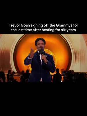 #TrevorNoah signing off the #Grammys for the last time after hosting for six years