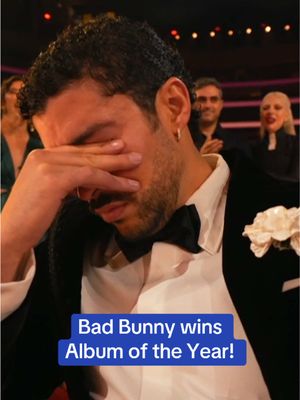 Raise your hand if you got emotional while watching @Bad Bunny win tonight 🙋‍♀️🥹 #GRAMMYs 