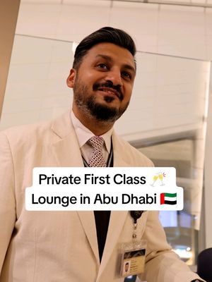 Private First Class Lounge in Abu Dhabi 🥂🇦🇪 #private #lounge #expensive #abudhabi🇦🇪 #travel 