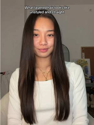 Proof that a layered haircut is not always choppy🙂‍↔️ #straighthair #layeredhaircut #layers #haircut #hairstyle 