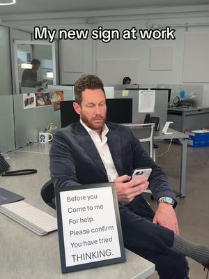 Please read the sign #officelife #worklife #work