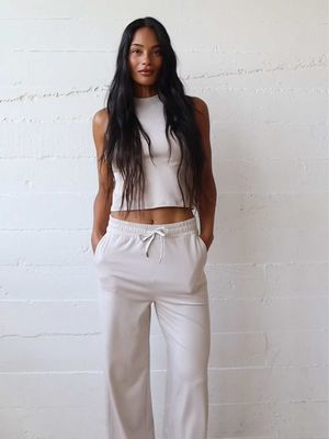 Monochromatic moments in Ecru Heather. #OOTD #fashion #fitcheck #matchingsets #monochrome 