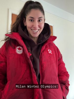 the Winter Olympics gear is much puffier than Summer Olympics 🙊✨🫶🏽 @lululemon 
