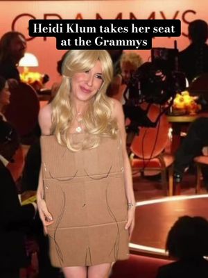 A for effort👏👏💃 #grammys #heidiklum #redcarpet #fashion 