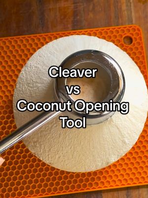 Totally meant single purpose products (not single use 😅). The tool works great, but I still prefer a cleaver which is multipurpose 😁. #coconut #coconutwater #openingcoconut