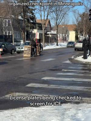 Intersection of another community-organized checkpoint in Minneapolis #minneapolis #ice #minnesota 