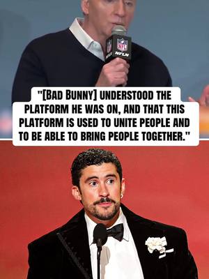 NFL commissioner Roger Goodell backs Bad Bunny for the Super Bowl halftime show after the artist's remarks about ICE at Sunday's Grammy Awards. (via NFL Network) #nfl #SuperBowl #badbunnypr #badbunny #rogergoodell 