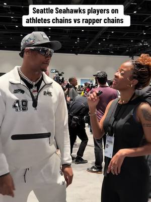 Seattle Seahawks players on athletes chains vs rapper chains #symonewiththesports #SuperBowl #seattleseahawks #nfl #seahawks 