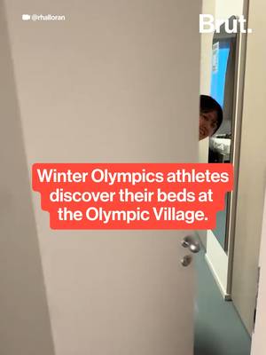 Athletes at the Winter Olympics are getting their first look at the beds inside the Olympic Village, offering a glimpse into what daily life will be like for competitors during the Games. #winterolympics #olympicvillage #sportsnews #behindthescenes #athletelife