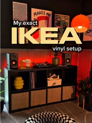 My exact IKEA vinyl setup 🙂‍↕️  Link in bio to all my gear ‼️ #ikea #ikeahack #vinylcollection #vinylwrap #RoomTour 