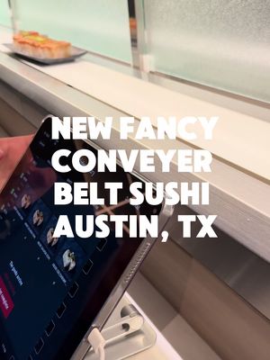 Conveyor belt sushi @aburitora.austin just opened. They’re doing the iTunes of sushi. Aka Sushi tunes from their website. I think quality wise, it’s def better than conveyor sushi or all you can eat spots. But not omakase level. They are new so expect some kinks but the food was good and the staff was very friendly #atx #austinfoodadventures #atxfoodtime