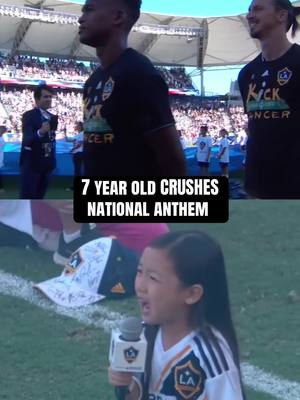 In front of Zlatan 👏 #MLS #cute #kid #singing 